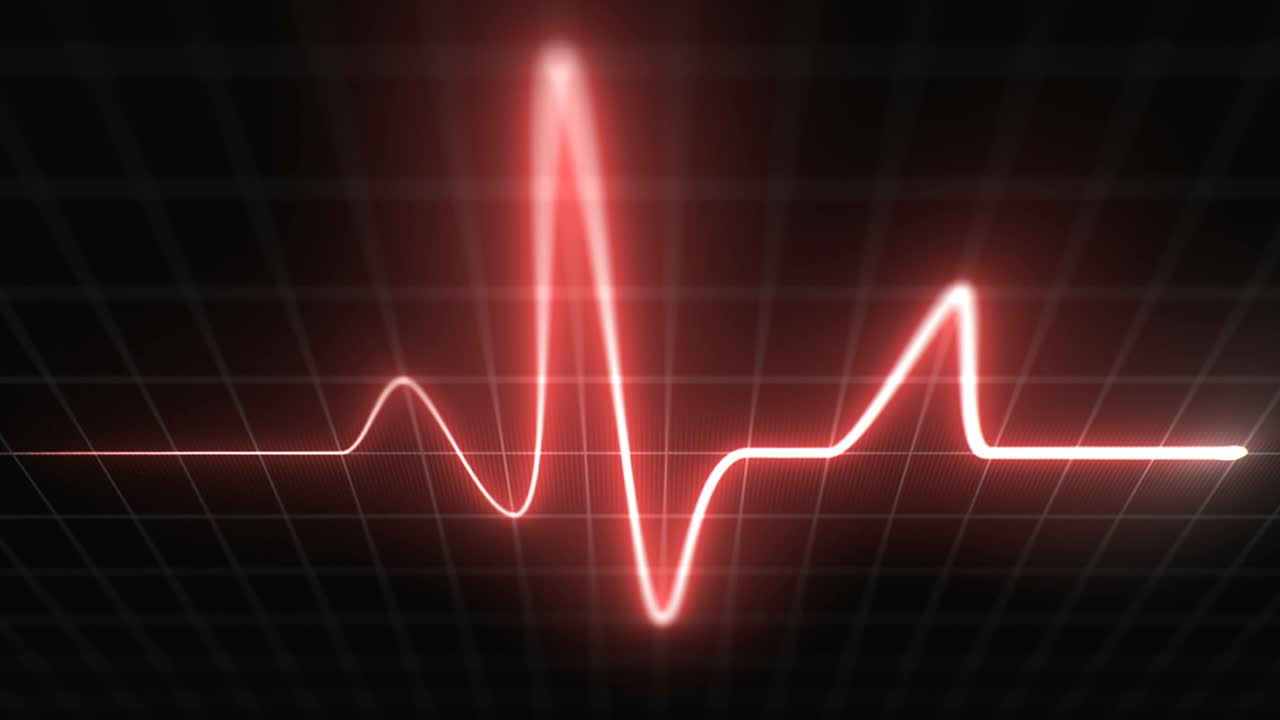 스타일화 된 ekg 빨간색