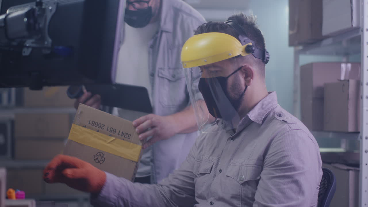 Warehouse Staff Working During Pandemic