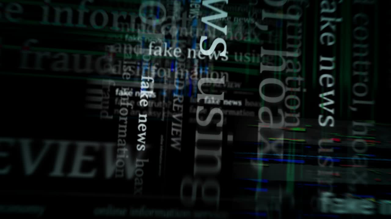 titulares de noticias medios con noticias falsas e información engañosa pantallas en bucle sin fisuras