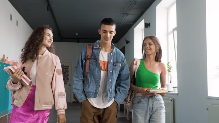 adolescenti che parlano in casa