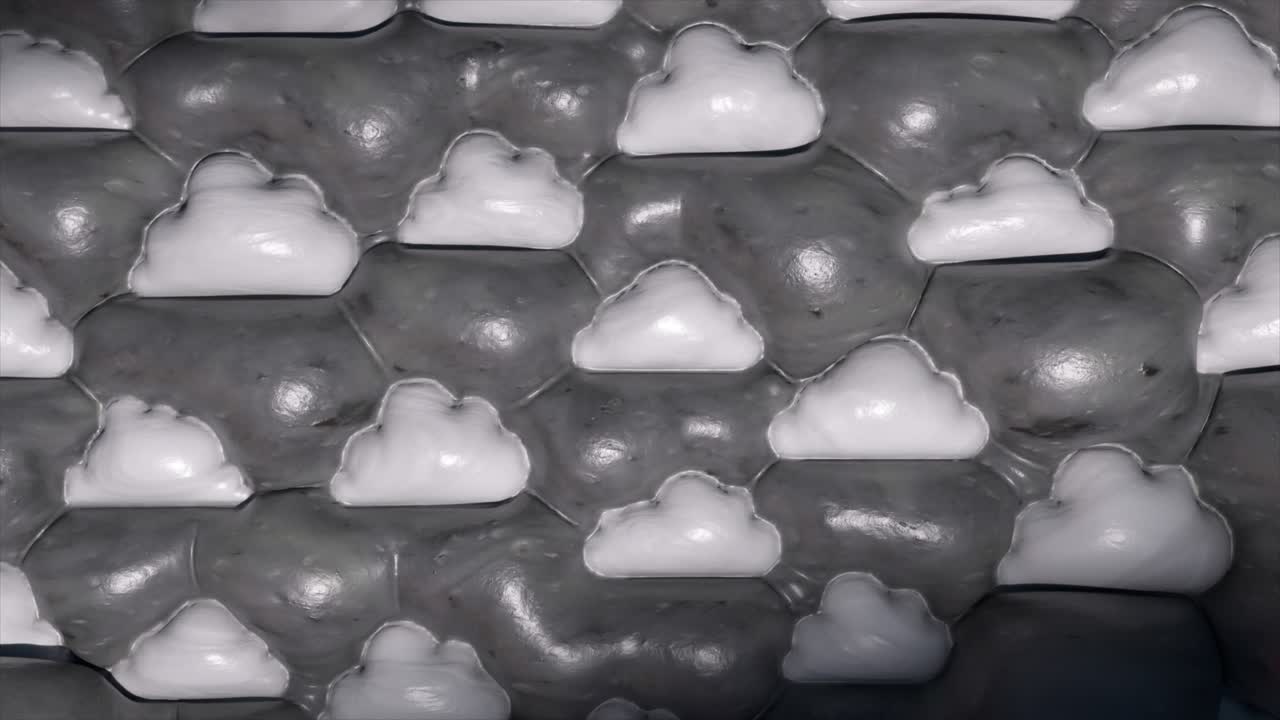 patrón de nubes abstractas en una superficie hexagonal