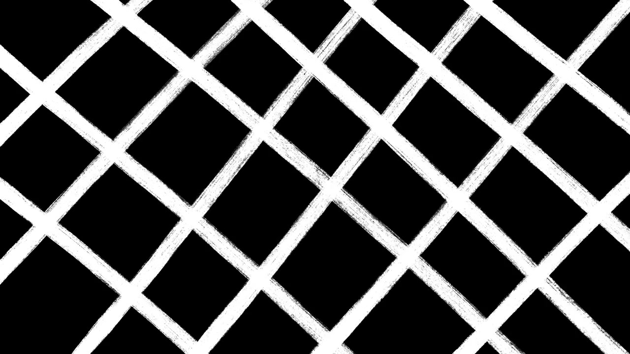 Abstract White Grid Pattern on Black Background