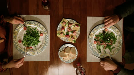 senior couple eating delicious meal