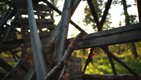 Exploring-tree-house-atmosphere-at-Montana-native-woods