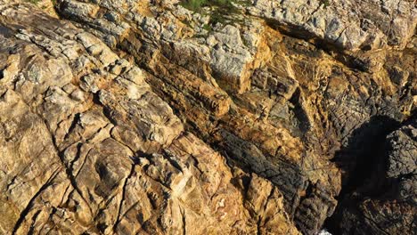 rocky cliffs at the seacoast of playa de valcobo in arteixo, la coruña, spain