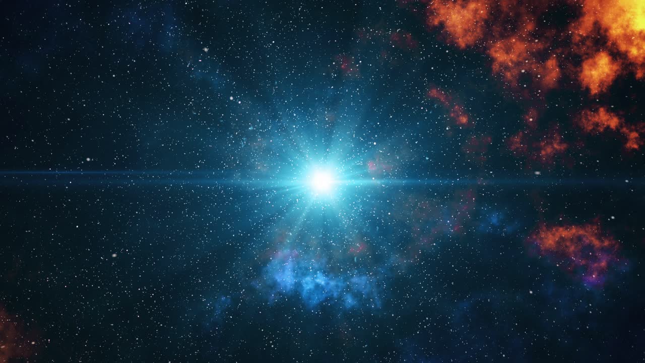 explosión cósmica en el espacio profundo