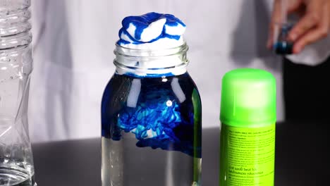 demonstrating cloud formation using shaving cream