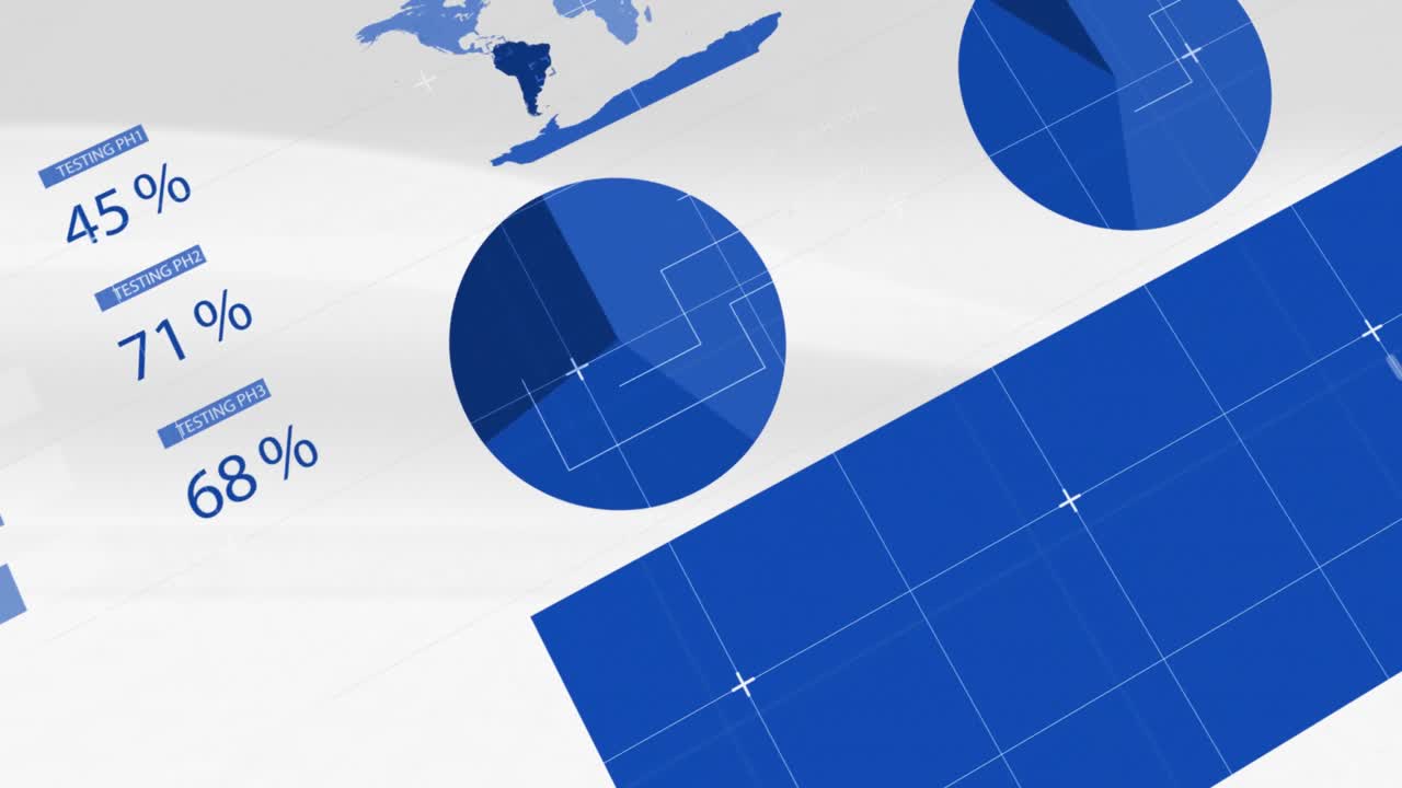 ⁇ 색 배경에 있는 데이터 처리의 애니메이션