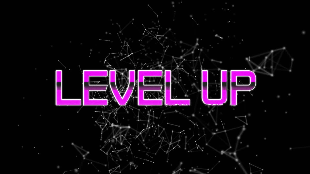 animación de nivel en el espacio abstracto digital