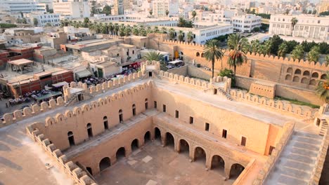 historical ribat fortress revelead cityscape of sousse in tunisia