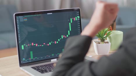 emocionado por las ganancias del mercado de valores