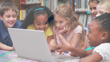 children watching on a laptop