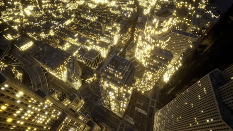 city skyline illuminated at night highlighting the vibrant urban life