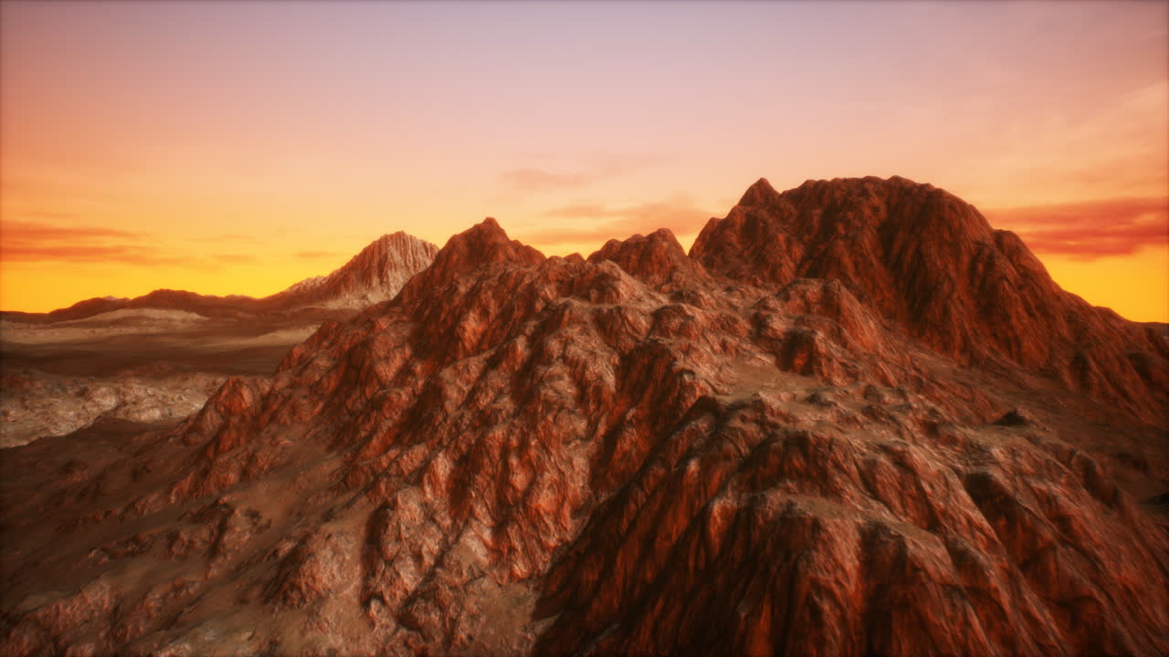 puesta de sol en el valle rocoso