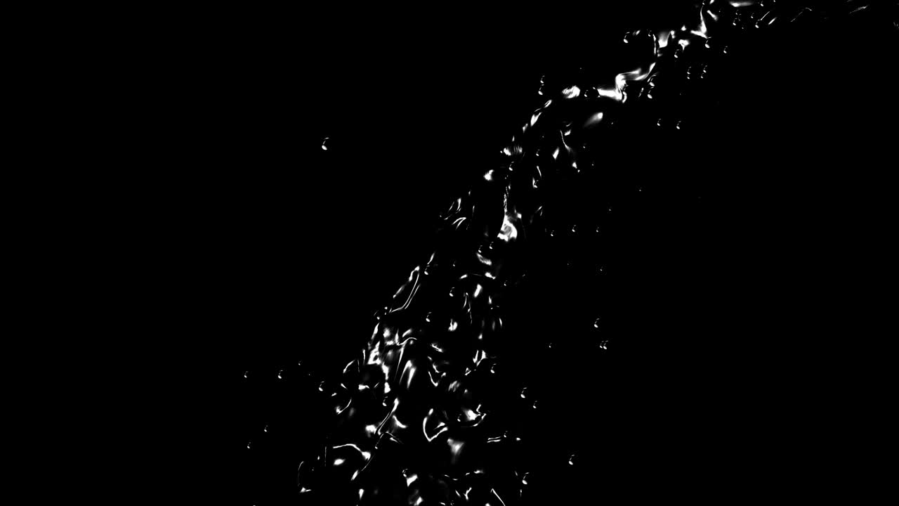 flujo negro abstracto. textura de fluido de aceite en el fondo negro. bucle de animación digital 3d 4k