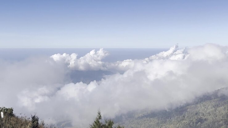 Panoramic View of Clouds Over Mountain Landscape