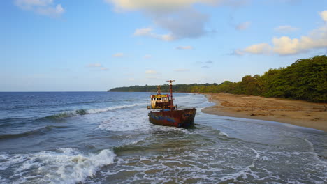 Explore-history:-Aerial-view-of-the-jungle-shipwreck.