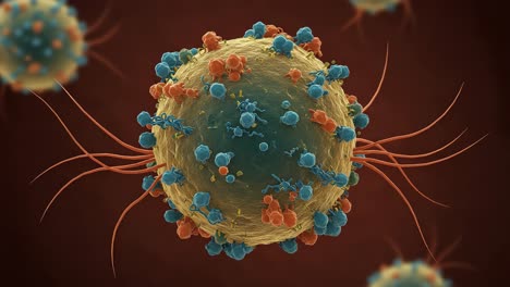 microscopic view of cellular structure: an intricate universe of colorful cells and their membrane interactions in a magnified biological landscape