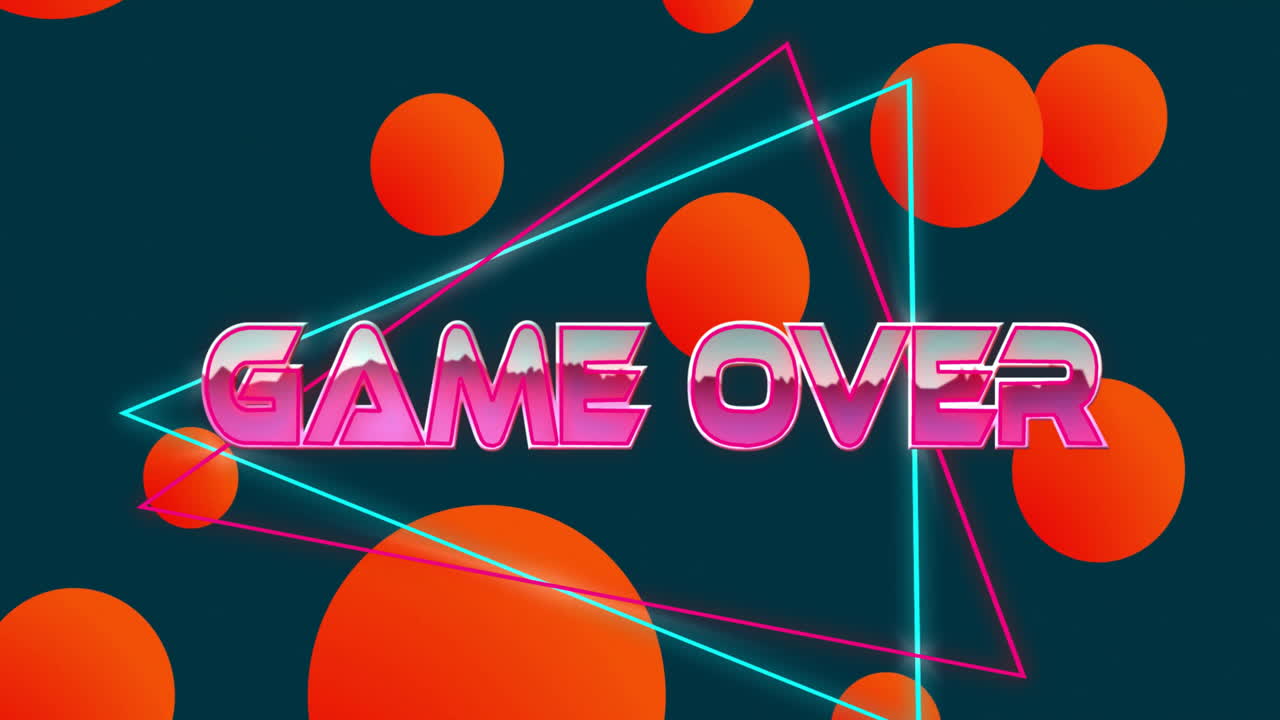 Animation of game over text over red spots