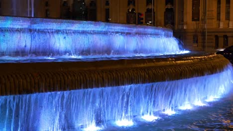 spain madrid night light plaza de la cibeles fountain 4k