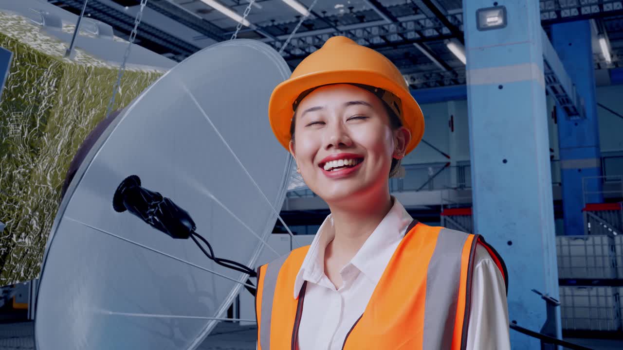 산업 시설의 여성 엔지니어