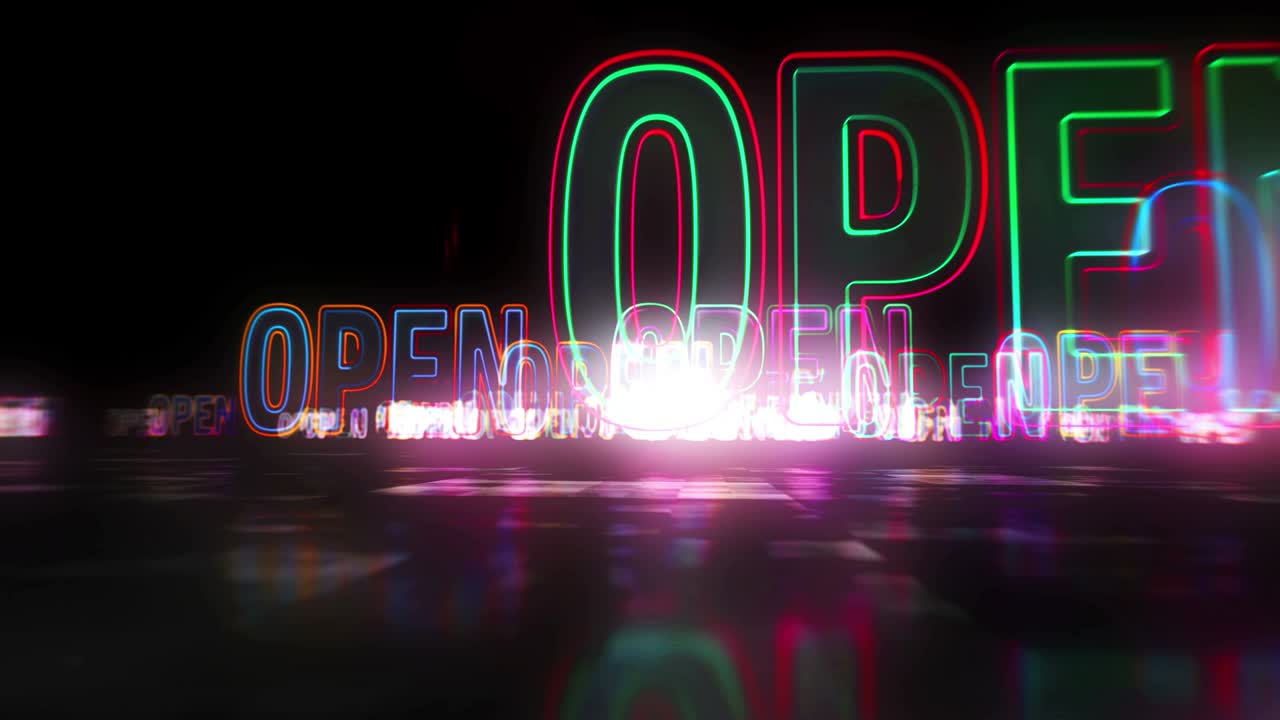 Open source code abstract loopable hyperspace animation