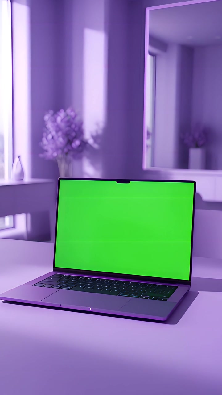 Laptop Green Screen Mockup Video 4K