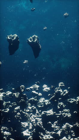 asteroid field in outer space