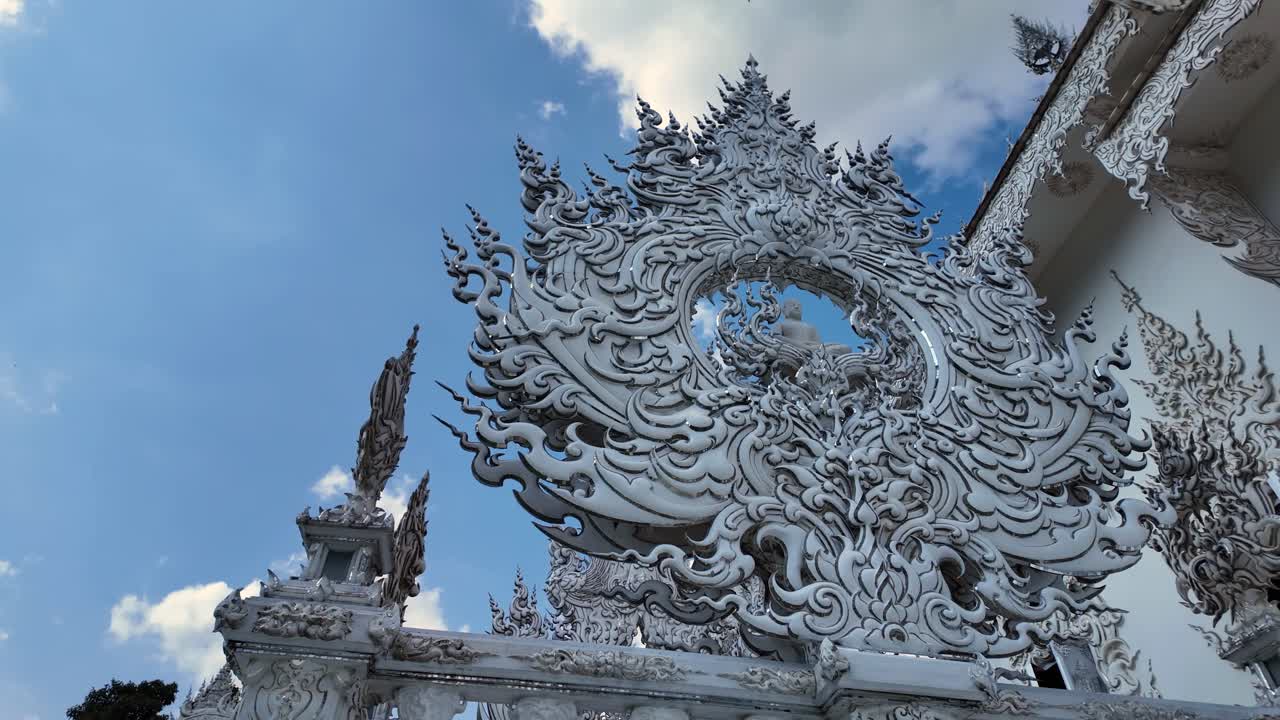 White Temple Thailand Chiang Rai beautiful details landmark buddhist religion