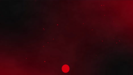 animación de puntos rojos flotando sobre un fondo negro con destellos