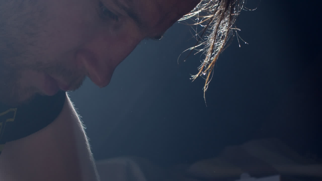 Man Sweating After Exercise