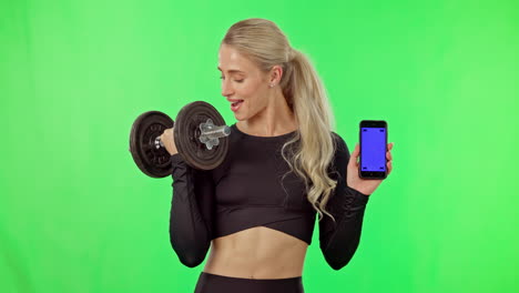Woman,-exercise-and-dumbbell