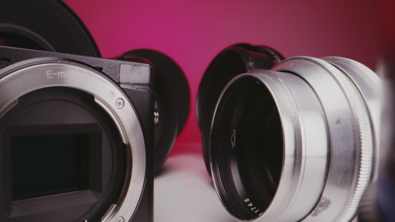 Close-up of Camera Lenses