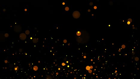 fondo de movimiento abstracto partículas de oro brillantes.
