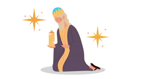 wise man paying homage