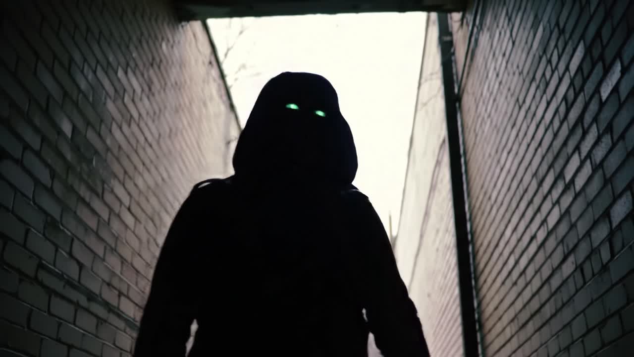 Mysterious Figure in a Dark Alley