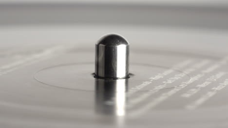 record deck spinning closeup