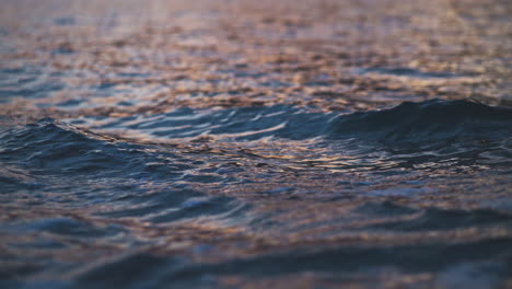 olas al atardecer