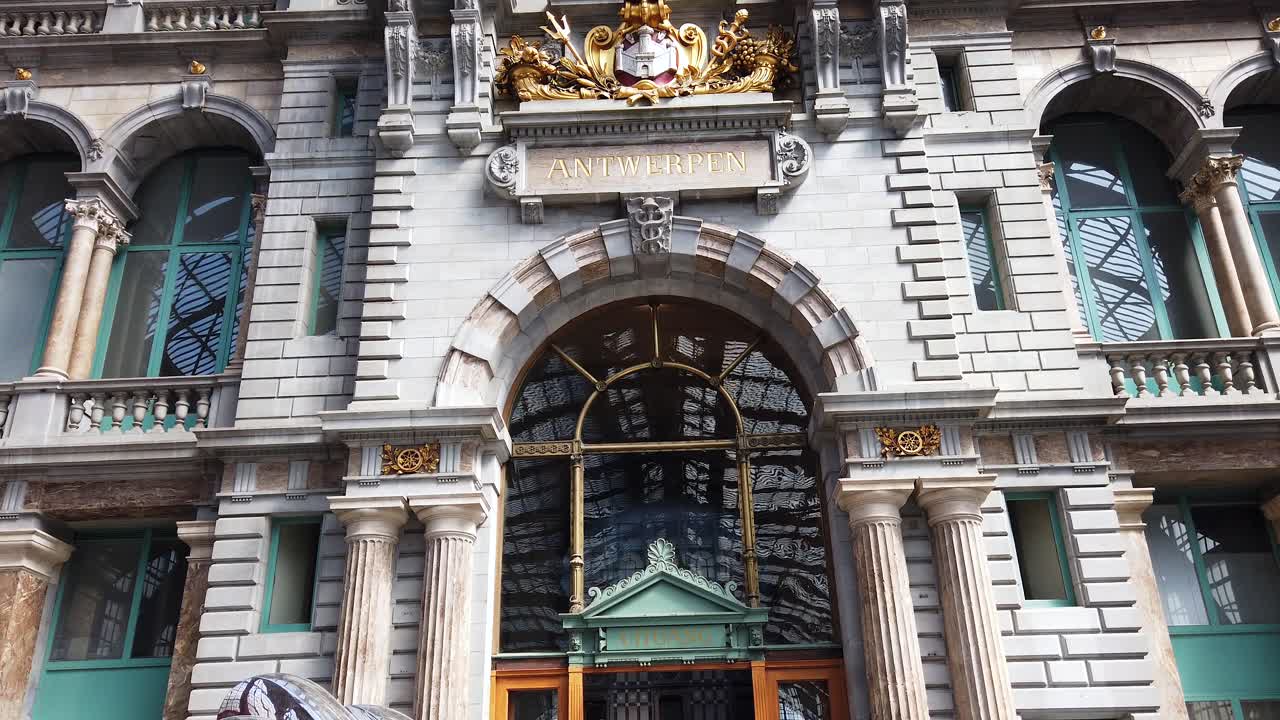 Antwerp, Belgium - September 23, 2021: Bird sculpture in the Antwerp Central Train Station