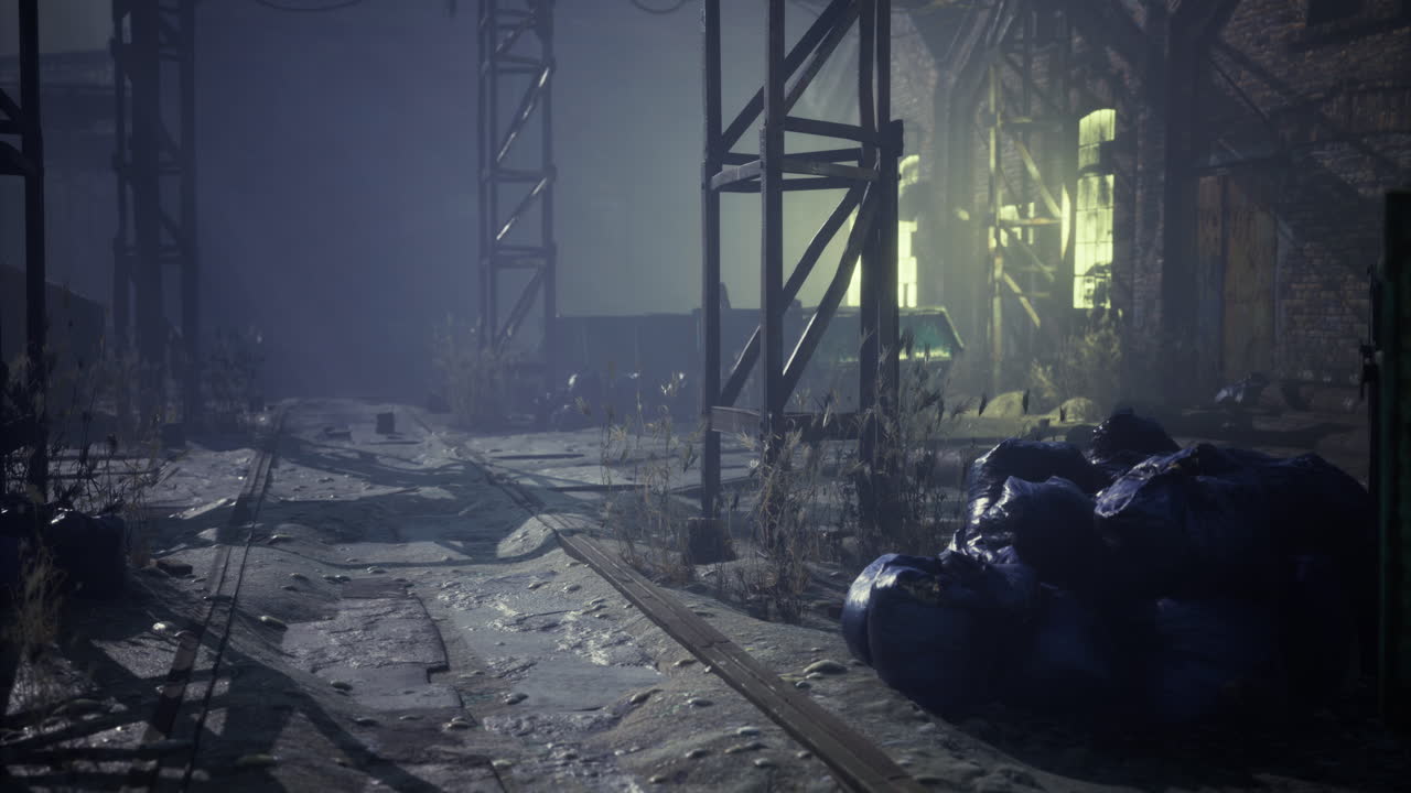 Eerie abandoned factory exploring the remnants of a forgotten era