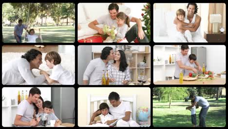 montage showing the concept of fatherhood