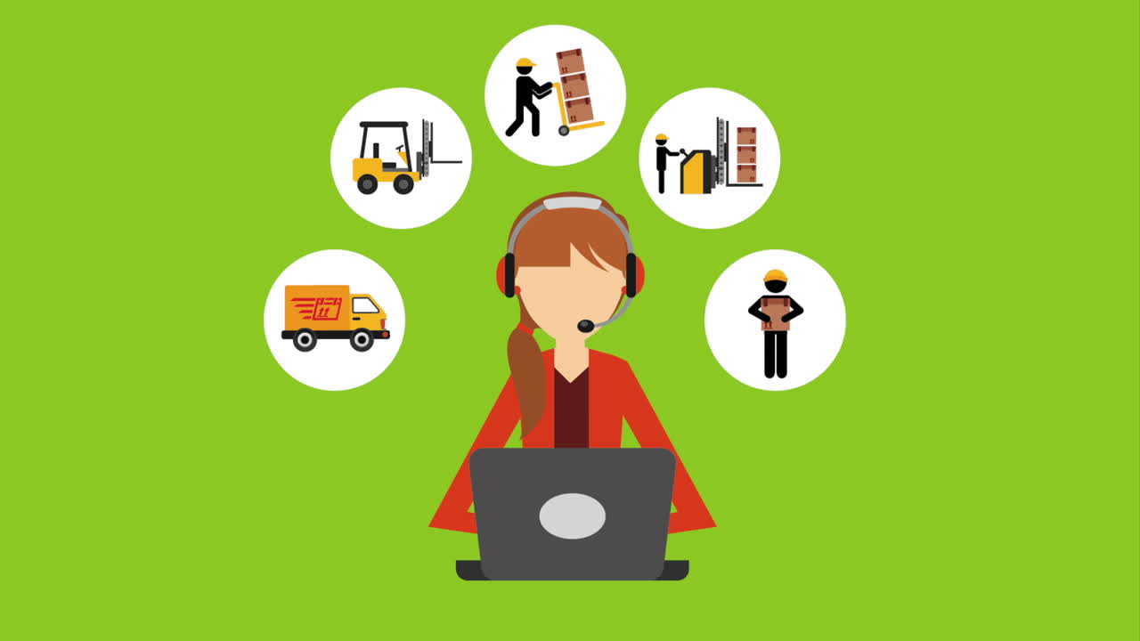 Delivery service design, Video Animation | Premium Stock Video Footage