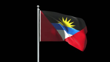 antigua barbuda flag animation background 4k