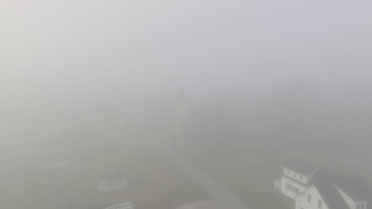 Dense fog covers Greenville Town