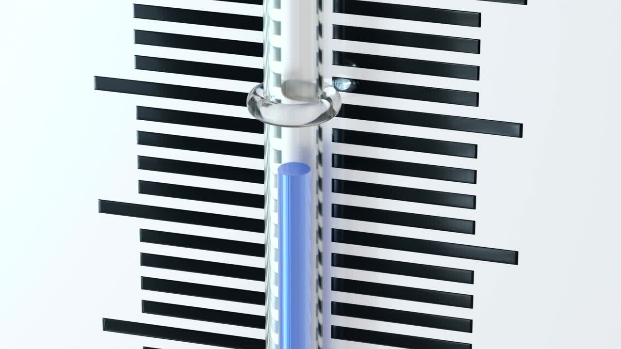 온도는 온도계 척도에 따라 떨어집니다.