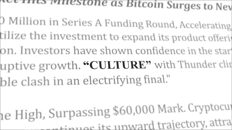 Culture news headline in different articles
