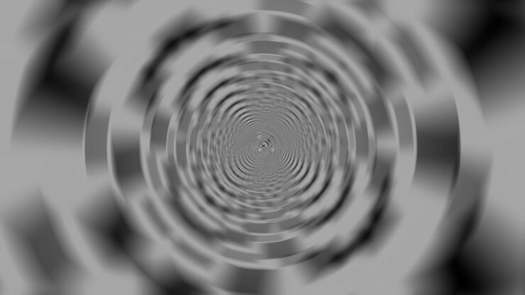 Abstract Tunnel Transition with Expanding Circular Patterns