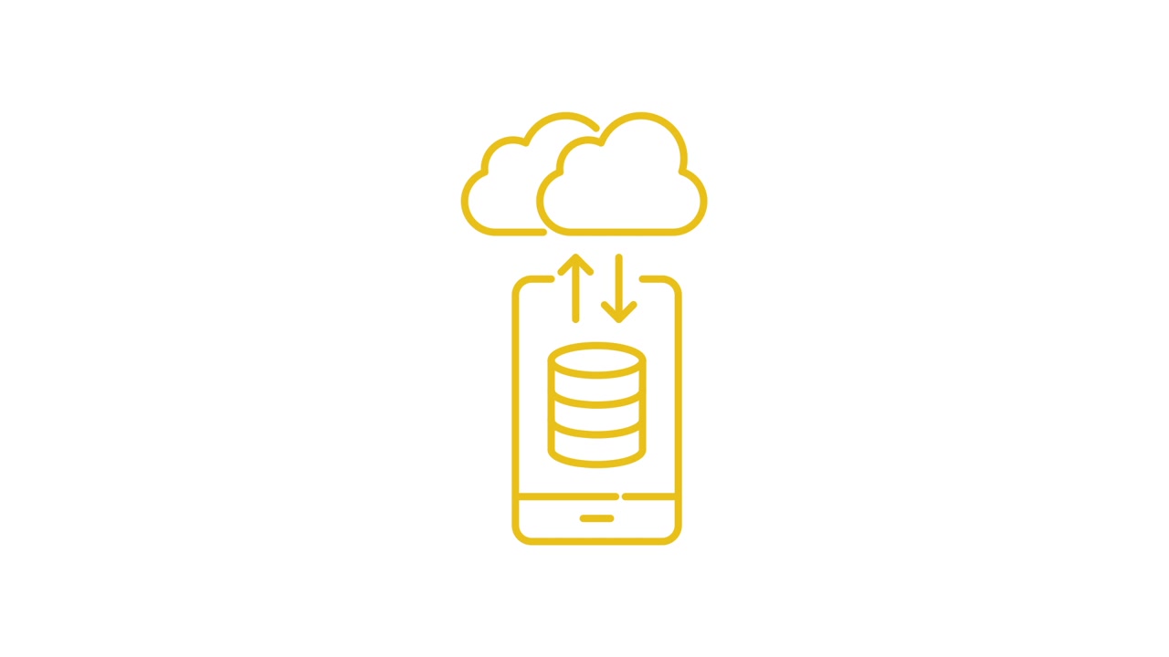 Smartphone Data Transfer to Cloud Storage Animation