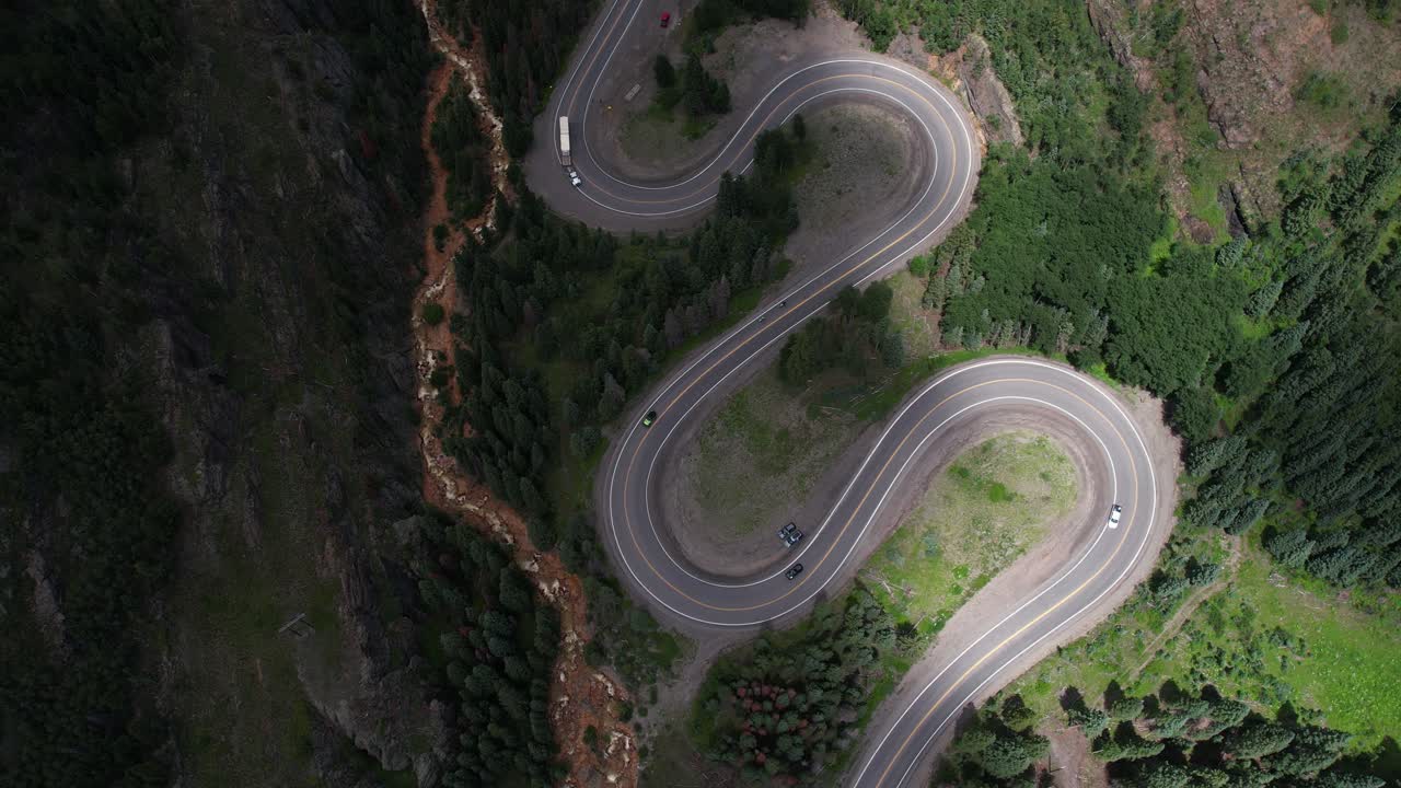 million dollar highway windy road, colorado, ee.uu.