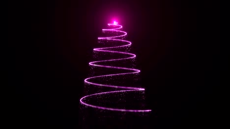 abstract festive christmas tree made of light pink